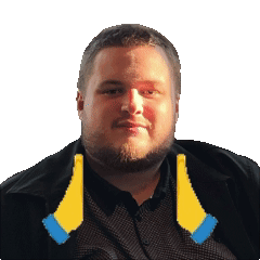 gif of a saint with emoji prayer hands coming together to form a heart